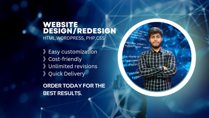 Gig Preview - Create websites using HTML, wordpress, PHP and CSS