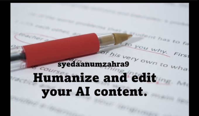 Gig Preview - Edit, rewrite and humanize your ai written content