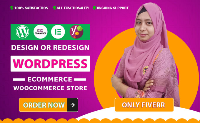 Gig Preview - Build, customize ecommerce wordpress website or woocommerce online store