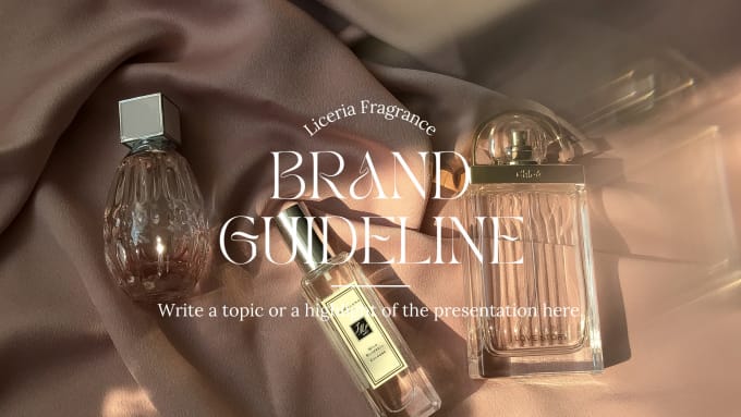 Luxury perfume logo with bottle design and business card template