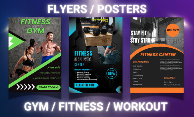 Gig Preview - Design gym flyers, fitness flyers, workout flyers, yoga flyers