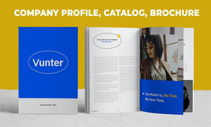 Gig Preview - Write and design company profile, brochure design, catalog, annual report