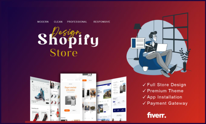 Gig Preview - Do shopify landing page design, redesign shopify store, ecommerce website