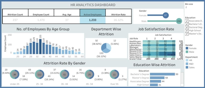 Gig Preview - Create interactive dashboards in power bi, tableau and excel