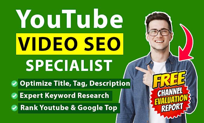 Gig Preview - Be your youtube video SEO expert and channel growth manager