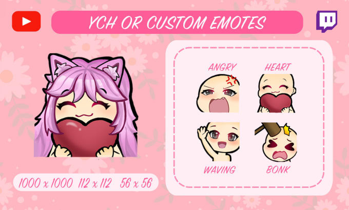 Gig Preview - Make ych emotes for twich, discord or youtube