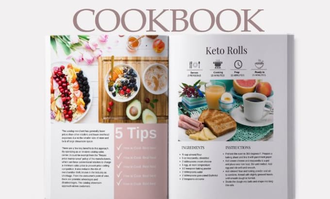 Gig Preview - Write healthy recipes cookbook, smoothies food blog design cookbook ebook writer