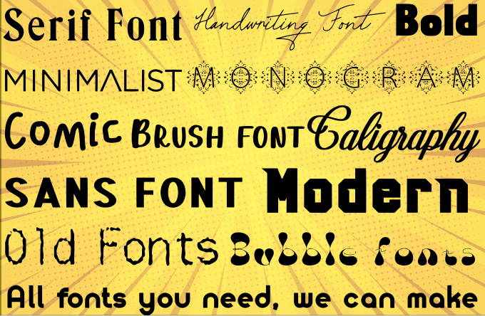 Gig Preview - Create an original font from your idea