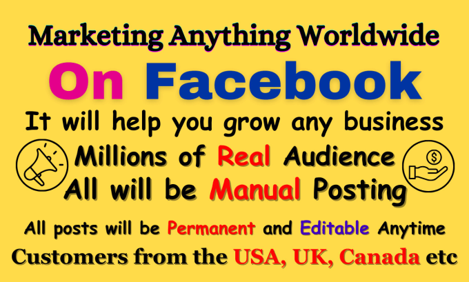 Bestseller - marketing your any website with facebook promotion in USA UK