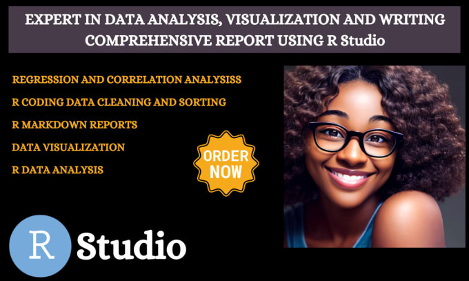 Gig Preview - Do data analysis, visualization, and write a report using r studio