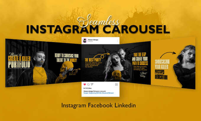 Gig Preview - Design eye catching carousel post for your instagram and linkedin