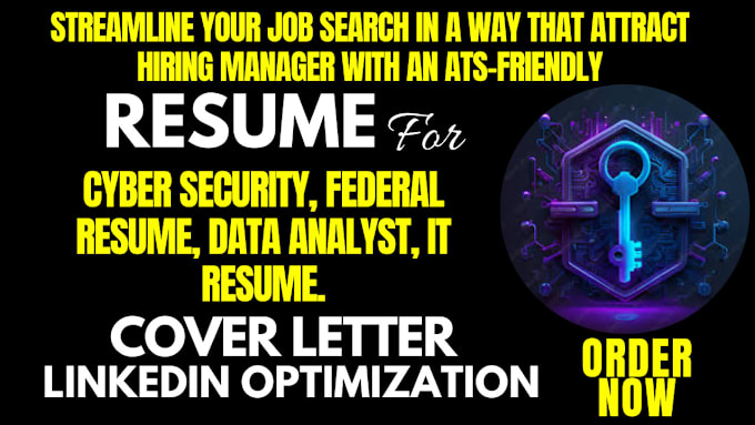 Gig Preview - Craft a cybersecurity resume, federal resume, IT resume