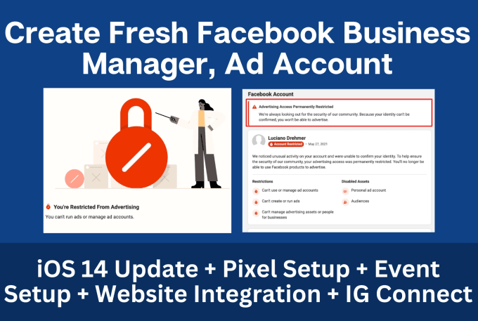 Gig Preview - Create fresh facebook business manager and ads account