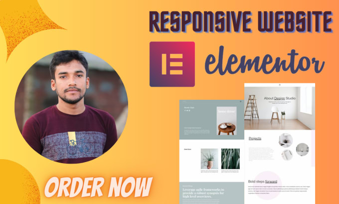 Gig Preview - Create responsive elementor landing page, wordpress website