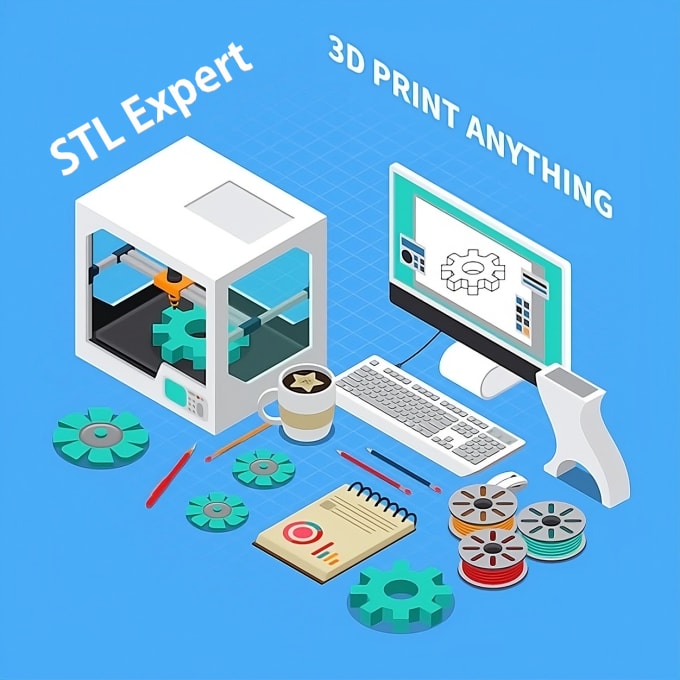 Gig Preview - Repair and prepare stl files for 3d printing