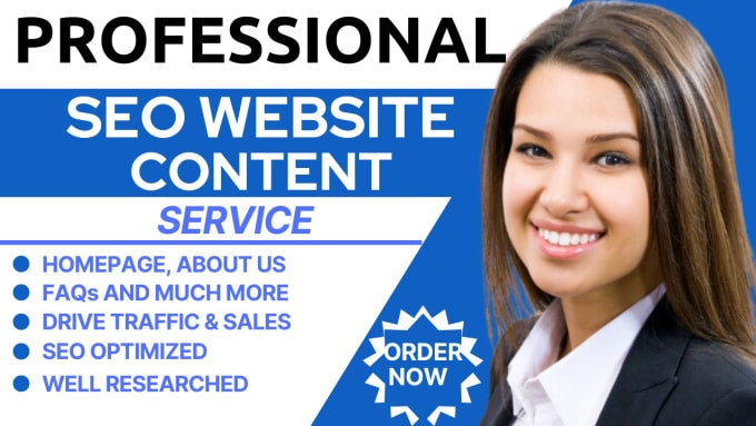 Gig Preview - Write SEO website content, newsletter, landing page, blog, about us,