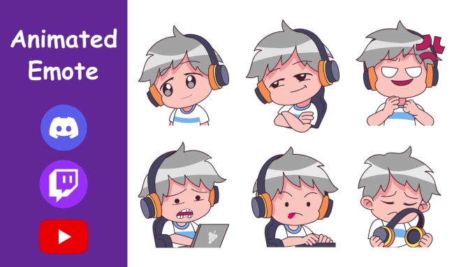 Gig Preview - Design animated emotes gif for twitch