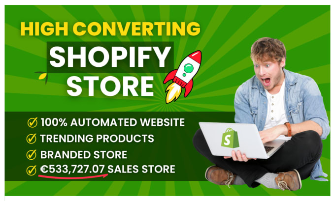 Gig Preview - Create shopify dropshipping store with branded shopify store design