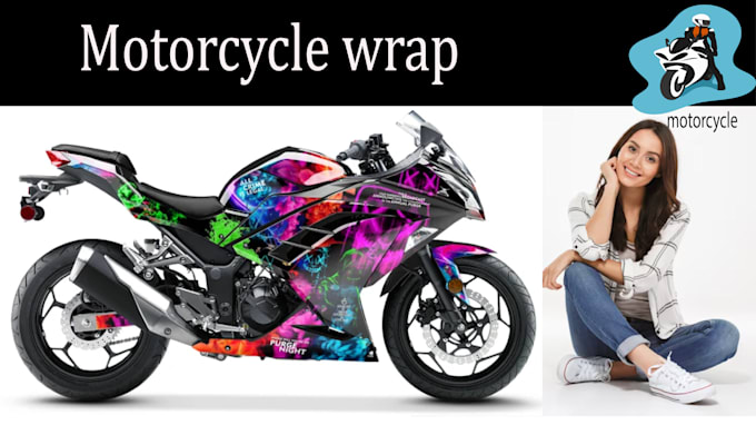 Gig Preview - Create a custom wrap design, motorcycle ,car airplane van wrap