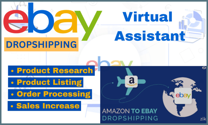 Gig Preview - Be your ebay dropshipping VA