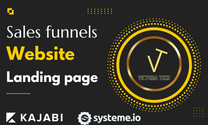 Gig Preview - Design kajabi sales funnel, systeme io landing page on kajabi, systeme io expert