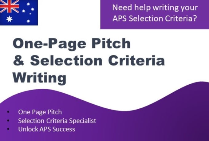 Bestseller - write your selection criteria and 1 page pitch for government roles