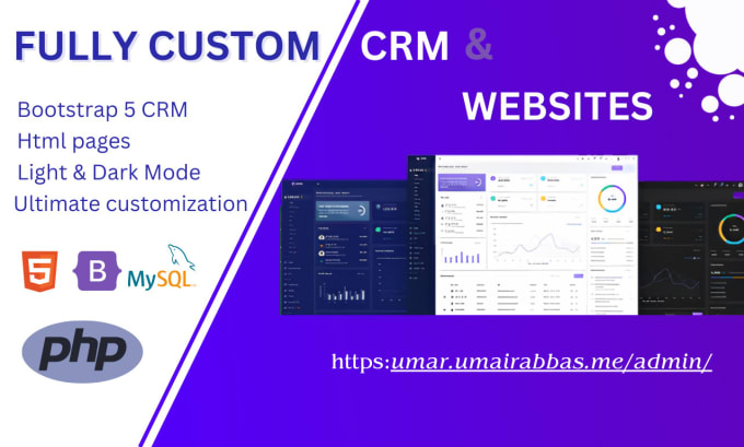 Gig Preview - Develop a fully custom PHP CRM and custom online store