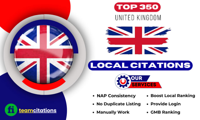 Gig Preview - Do top 350 UK local citations and directory submission