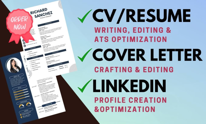 Gig Preview - Create and design outstanding cvs, resumes, and linkedin