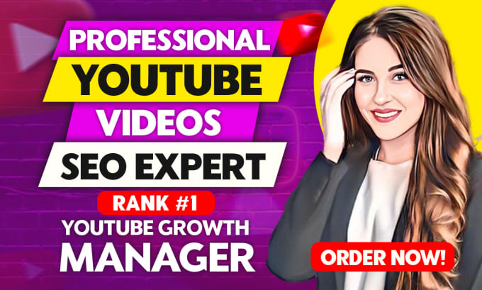 Gig Preview - Be your youtube channel growth manager and SEO expert