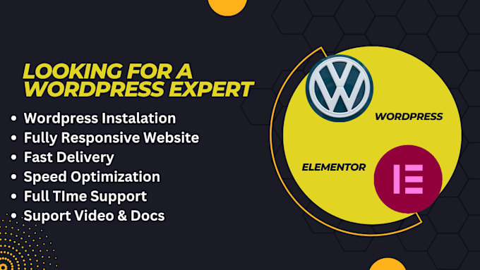 Gig Preview - Create your portfolio websites by using wordpress elementor pro