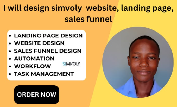 Gig Preview - Design simvoly  website, landing page, sales funnel