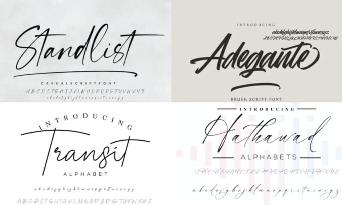 Gig Preview - Design handwriting, signature, scripted, handwritten, cursive style logo