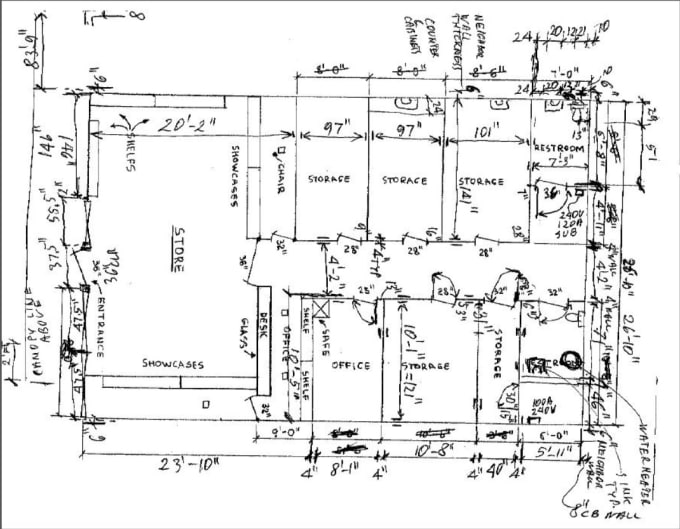 Gig Preview - Transform hand sketched plans into professional autocad drawings