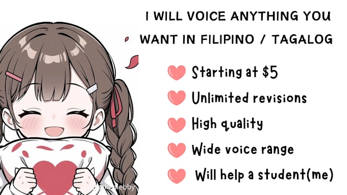 Gig Preview - Record tagalog or filipino voice over also in anime voice