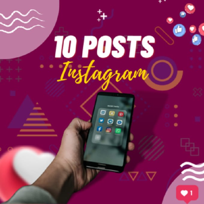 Gig Preview - Create 10 posts for your instagram