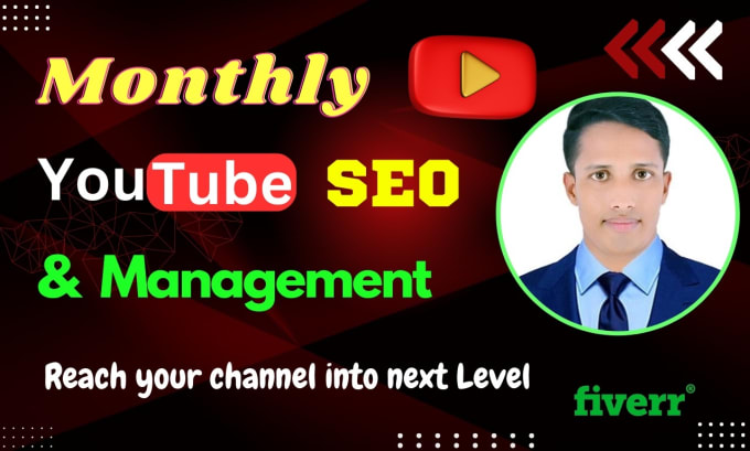 Gig Preview - Do monthly youtube video SEO and channel management