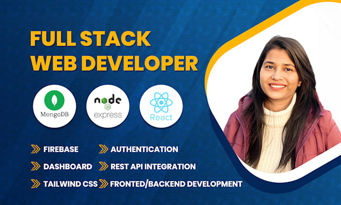 Gig Preview - Be mern stack developer full stack developer web application react node nextjs