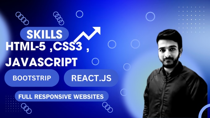 Gig Preview - Be your front end web developer using HTML,CSS,js,bootstrap,reactjs,and tailwind