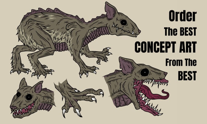 Gig Preview - Draw concept art and illustration of character, or creature