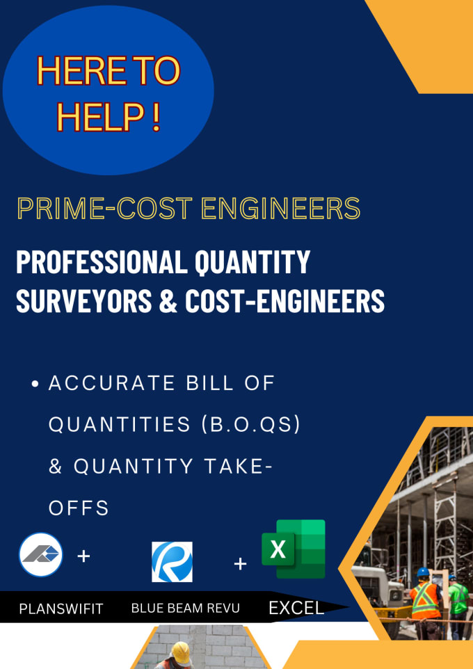 Gig Preview - Do construction cost estimation, quantity takeoff, material takeoff