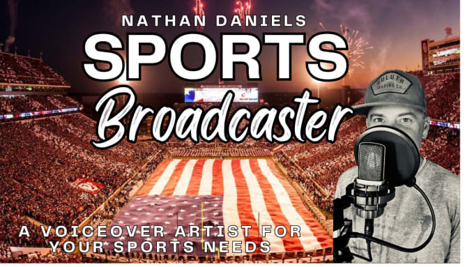 Gig Preview - Be your american male sports broadcaster voiceover