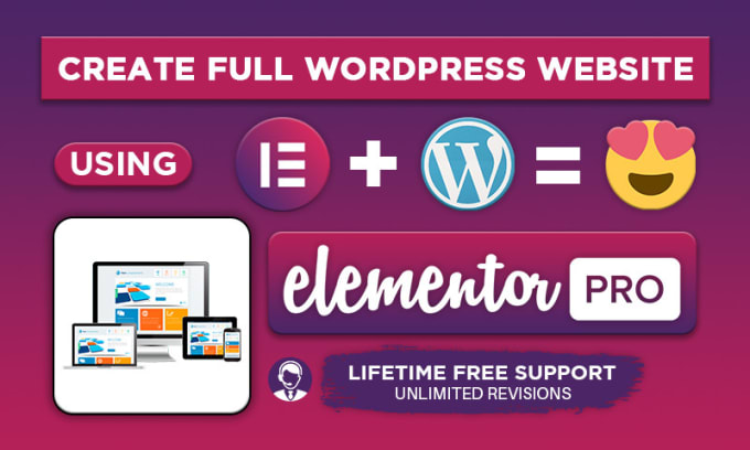 Gig Preview - Create full wordpress website with elementor pro