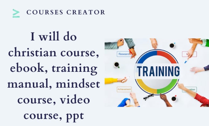 Gig Preview - Do christian course, ebook, training manual, mindset course, video course, ppt