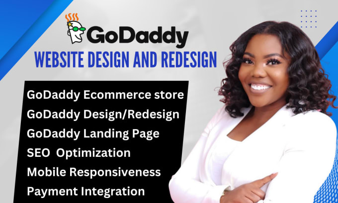 Gig Preview - Godaddy website godaddy website design godaddy redesign godaddy website redesign