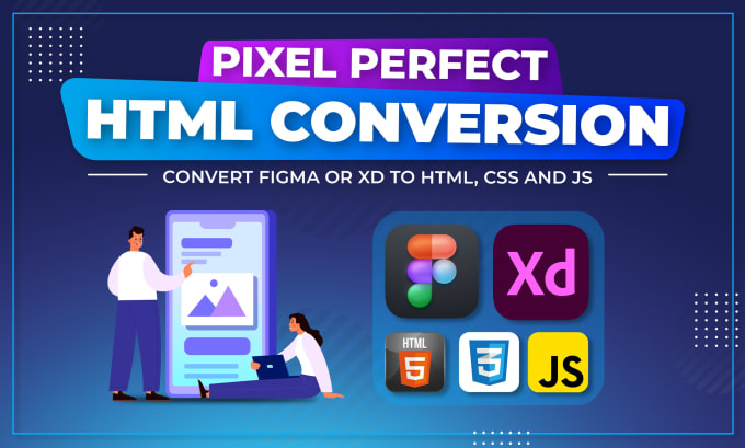 Gig Preview - Convert psd to html xd to html figma to html bootstrap 5 responsive tailwind