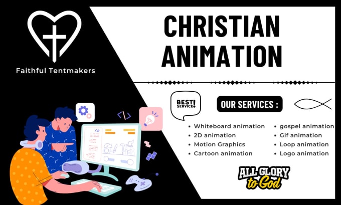 Gig Preview - Create christian church and bible whiteboard and 2d animation