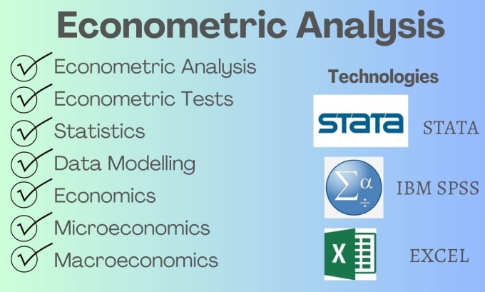 Gig Preview - Do statistics and econometrics analysis using stata, spss or excel