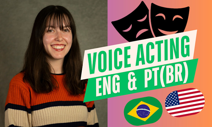 Gig Preview - Record professional female voice acting eng and pt