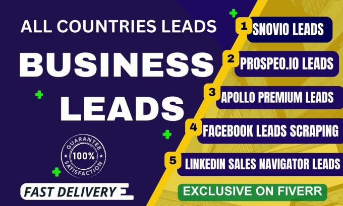 Gig Preview - Provide business leads and email list building ,sales navigator